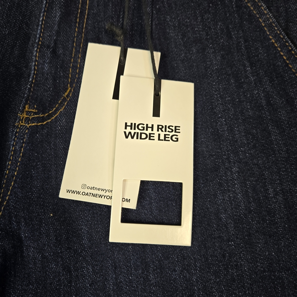 OAT New York Women's Size 2 (26") NWT Medium Wash High Rise Wide Leg Jeans - Picture 2 of 12